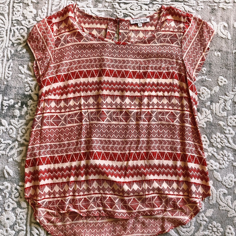 Flowy Short-Sleeve Blouse